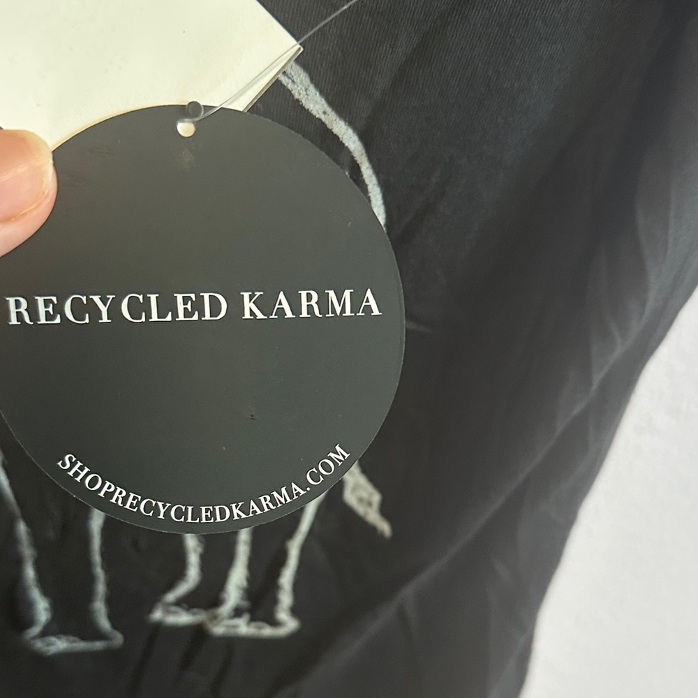 Recycled Karma Black Elephant Tee - Picture 4 of 7